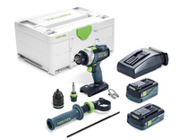 Festool Akumulatorowa wiertarko-wkrętarka udarowa TPC 18/4 5,0/4,0 I-Plus QUADRIVE