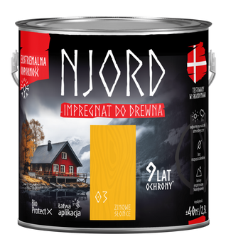 NJORD IMPREGNAT DO DREWNA  0.75L– ZIMOWE SŁOŃCE