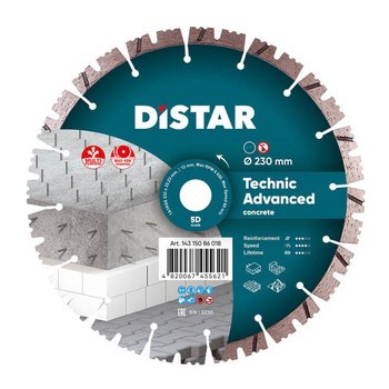 Distar Tarcza do cięcia 1A1RSS TECHNIC ADVANCED do cięcia kostki brukowej 232x2,6/1,8x12x22,23 mm
