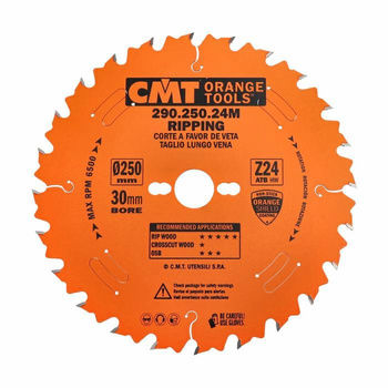 CMT Piła budowlana do cięcia wzdłużnego 250mm Z-24  Typ. 285-290-293