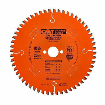 281.166.56H Piła HM D=165 F=20 Z=56K/P=2.2/1.6 TCG -3 kąt NEG