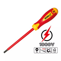 Wkrętak izolowany, śrubokręt elektryczny płaski DEDRA 06B008 6.5x150mm